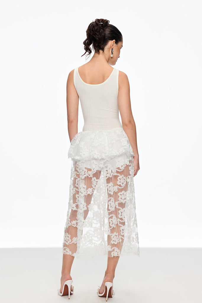 Shop  beautiful dress - Perfect for special occasions | Calbhach Sleeveless Lace Midi Dress