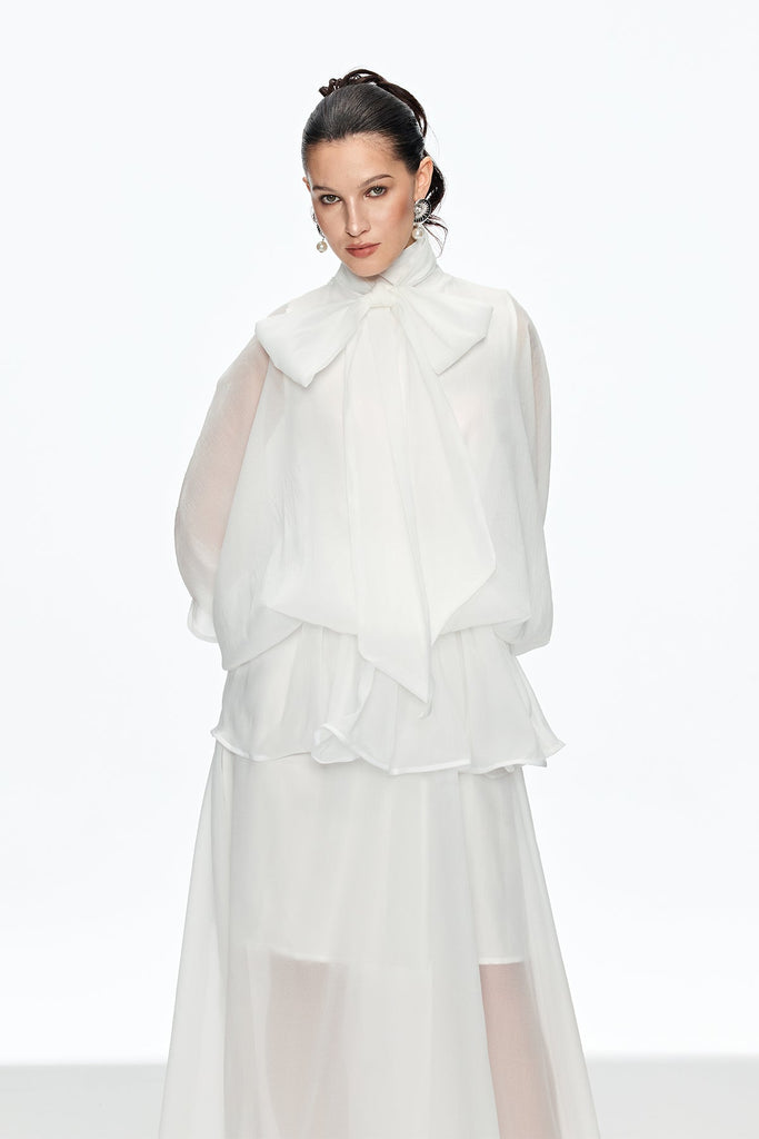 Shop  beautiful dress - Perfect for special occasions | Caleigh Bow Ruffle Maxi Dress