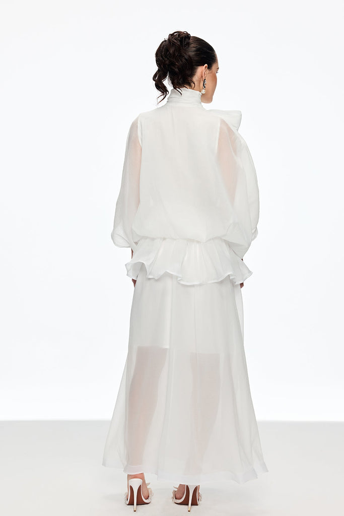 Shop  beautiful dress - Perfect for special occasions | Caleigh Bow Ruffle Maxi Dress