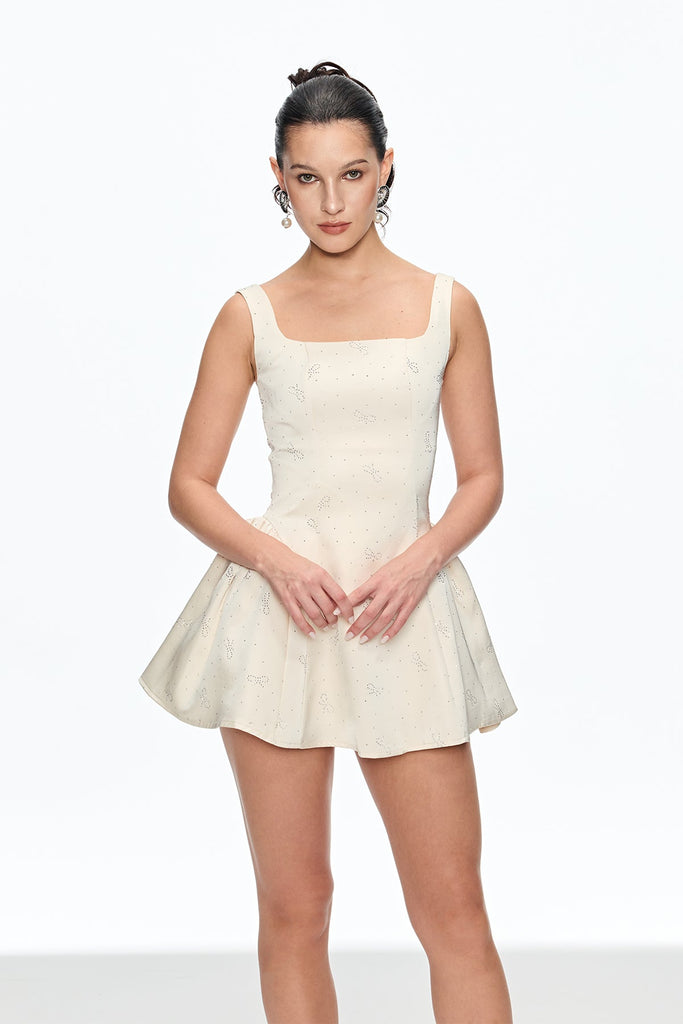 Shop  beautiful dress - Perfect for special occasions | Calfuray Bow Rhinestone Mini Dress