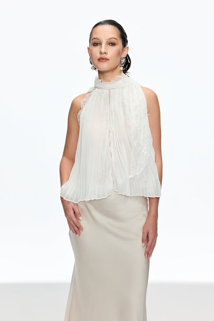 Calixta Pearl Sleeveless Skirt Set - Stylish beautiful dress for special occasions | Buy Online