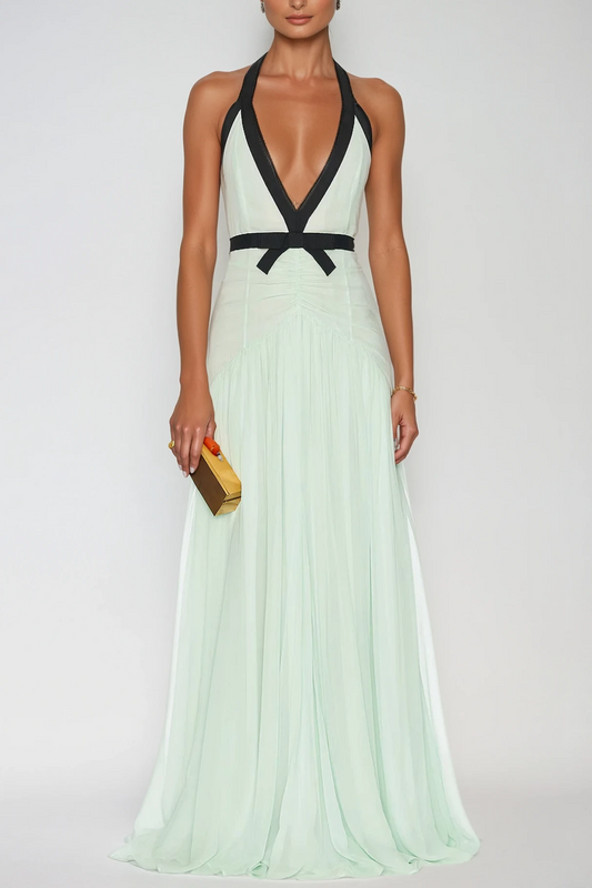 Calixte Plunge Mesh Maxi Dress