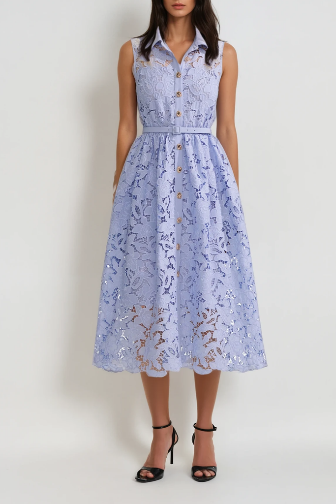 Shop  red dress - Perfect for special occasions | Calixtus Embroidered Sleeveless Cutout Midi Dress