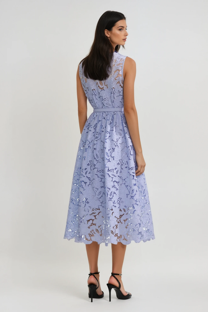 Shop  red dress - Perfect for special occasions | Calixtus Embroidered Sleeveless Cutout Midi Dress