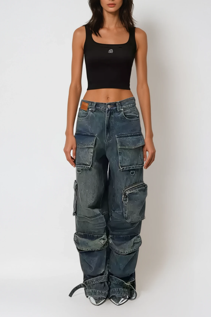 Shop  beautiful dress - Perfect for special occasions | Calla Bleached Pocket Cargo Jeans