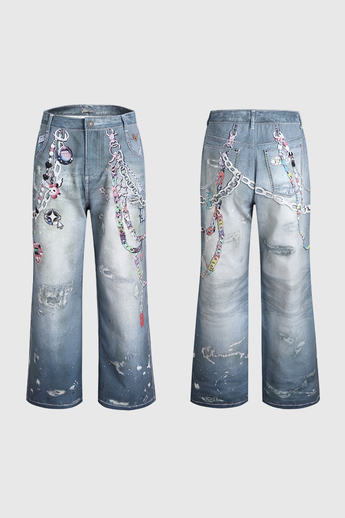 Shop  beautiful dress - Perfect for special occasions | Callahan Print Wide Leg Jeans