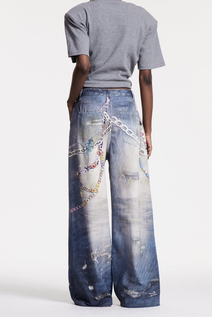 Stylish beautiful dress | Callahan Print Wide Leg Jeans - Ideal for special occasions