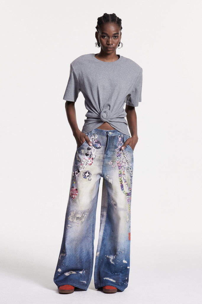 Stylish beautiful dress | Callahan Print Wide Leg Jeans - Ideal for special occasions