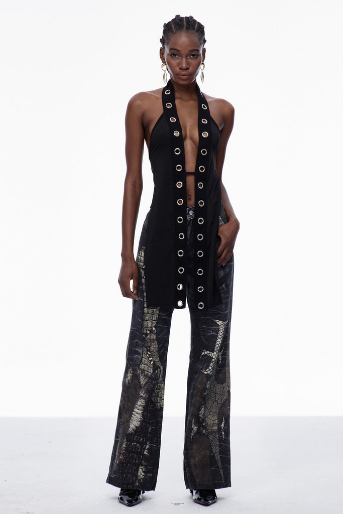 Stylish beautiful dress | Callan Python Pattern Jeans - Ideal for special occasions