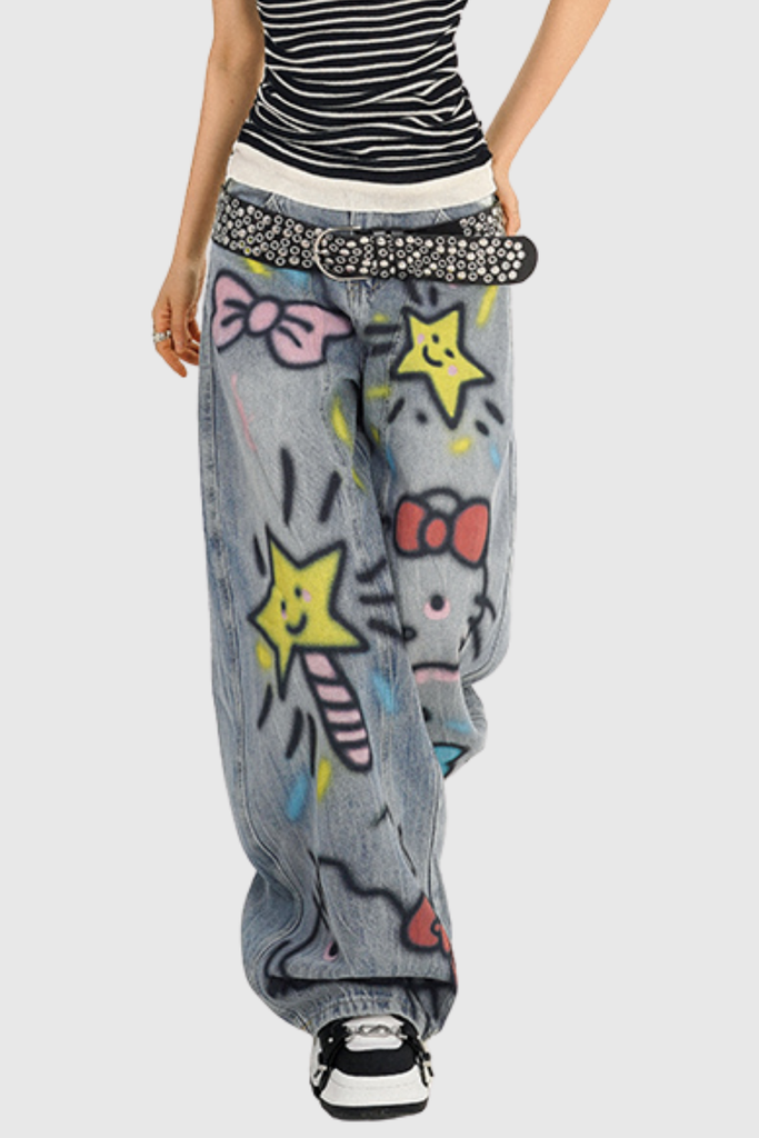 Callen Graffiti Jeans - Stylish beautiful dress for special occasions | Buy Online