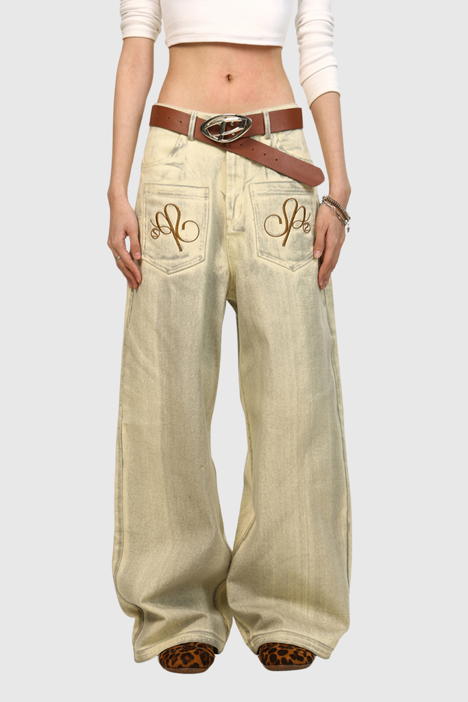 Stylish beautiful dress | Callias Bleached Straight Jeans - Ideal for special occasions