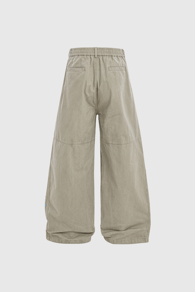 Stylish beautiful dress | Callinicus Print Wide Leg Jeans In Khaki - Ideal for special occasions