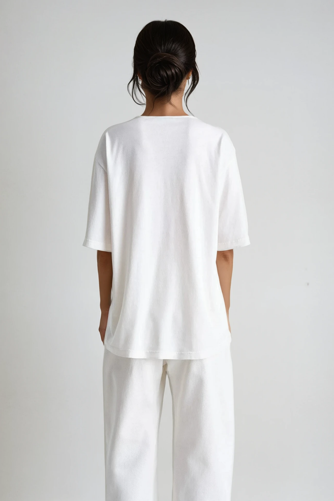 Stylish white dress | Callisto Lace Up T Shirt In White - Ideal for special occasions