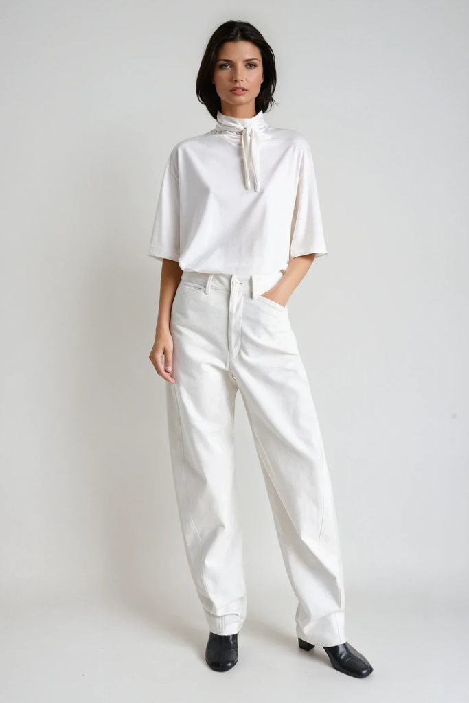 Shop  white dress - Perfect for special occasions | Callisto Lace Up T Shirt In White