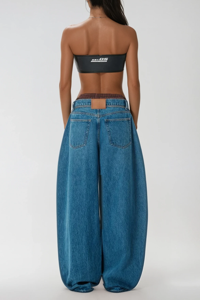 Callum Deconstruct Baggy Jeans - Stylish beautiful dress for special occasions | Buy Online