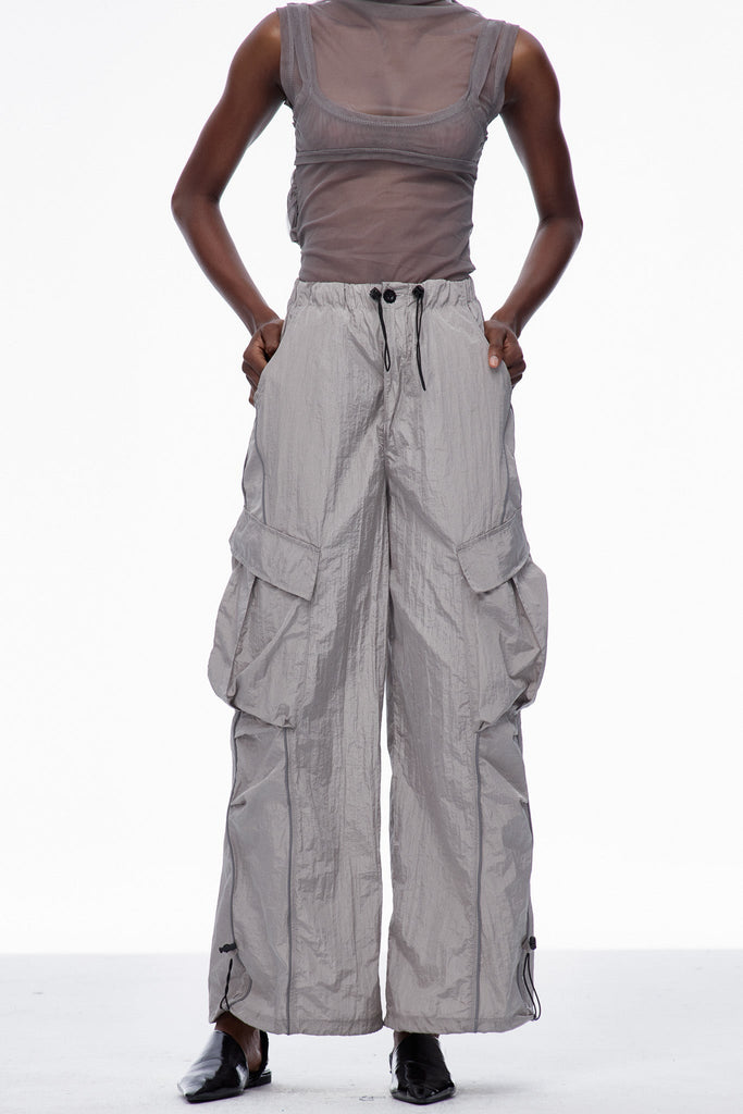 Stylish beautiful dress | Calogero Ruch Drawstring Pants In Grey - Ideal for special occasions
