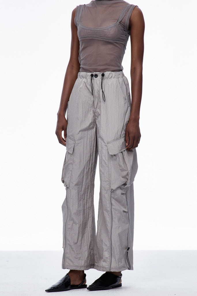 Calogero Ruch Drawstring Pants In Grey - Stylish beautiful dress for special occasions | Buy Online