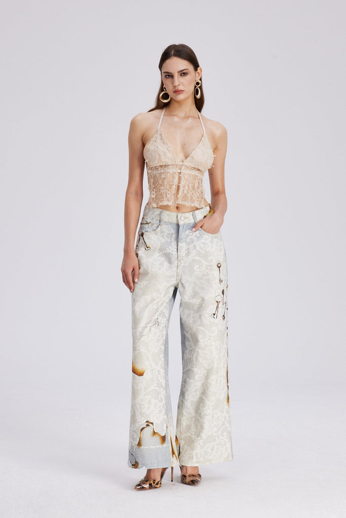 Shop  beautiful dress - Perfect for special occasions | Calpurnius Lace Wide Leg Jeans