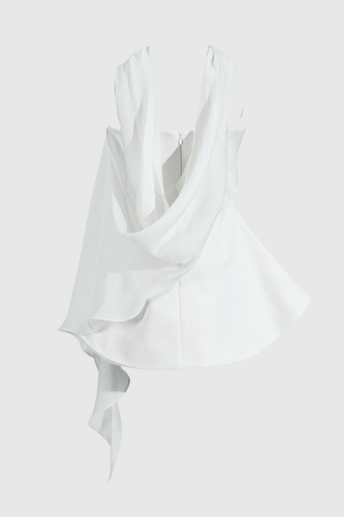 Stylish beautiful dress | Calwa Scarf Strapless Flare Mini Dress - Ideal for special occasions