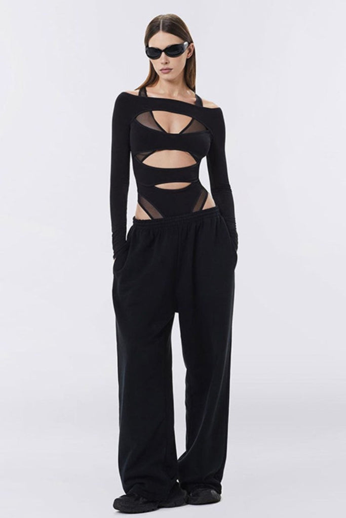 Stylish beautiful dress | Calypso Mesh Cutout Bodysuit - Ideal for special occasions