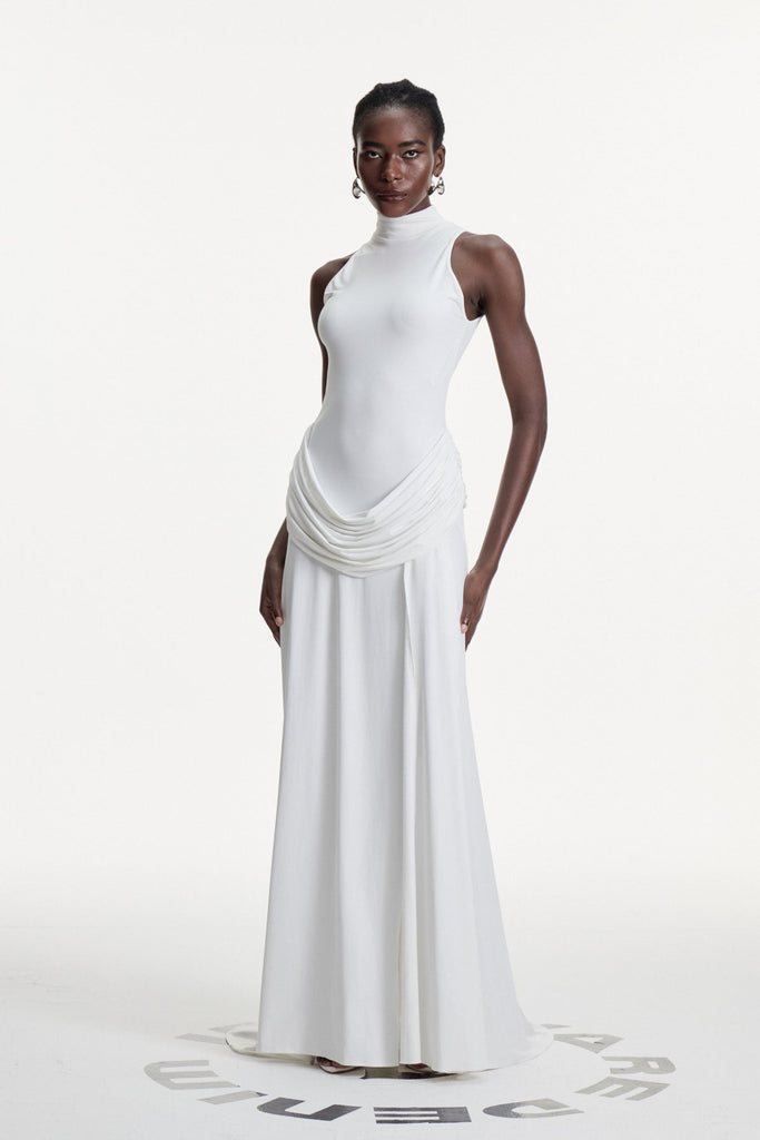 Shop  white dress - Perfect for special occasions | Canaan Ruch Sleeveless Split Maxi Dress In White