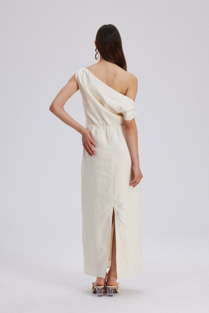 Stylish beautiful dress | Candela One Shoulder Ruch Maxi Dress - Ideal for special occasions