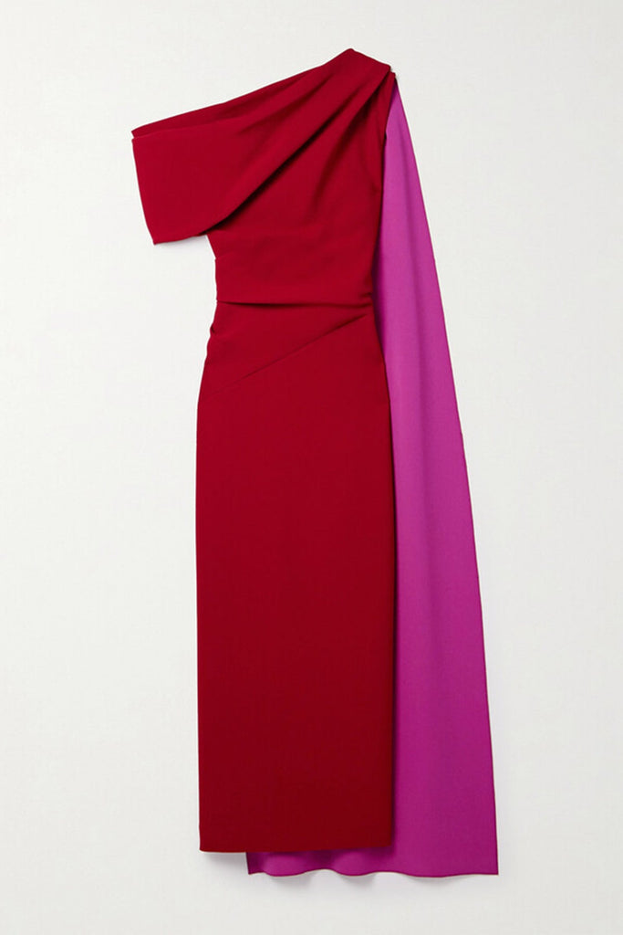 Shop  beautiful dress - Perfect for special occasions | Candidus Shawl Ruch Asymmetric Midi Dress