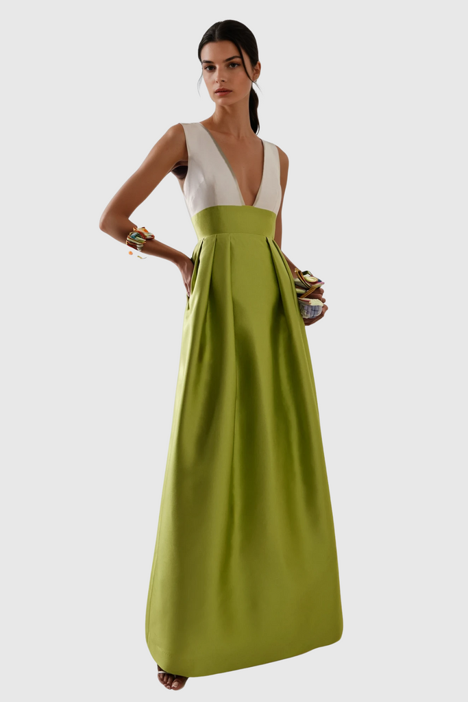 Shop  beautiful dress - Perfect for special occasions | Candis Plunge Satin Maxi Dress