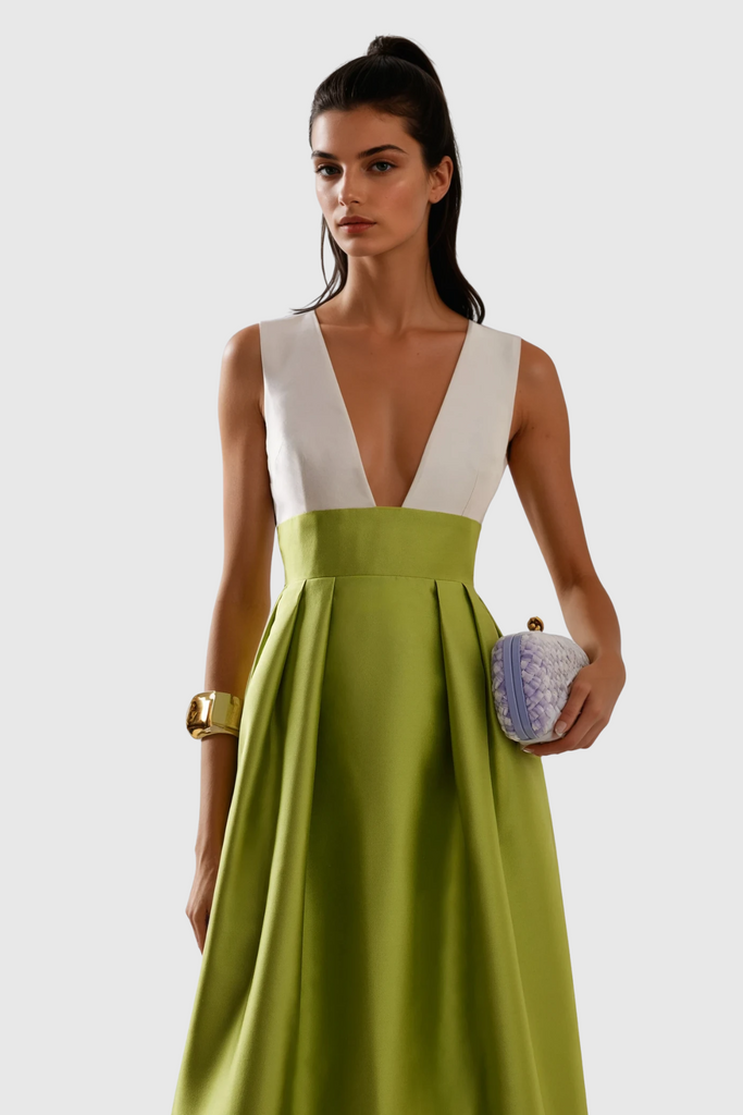 Shop  beautiful dress - Perfect for special occasions | Candis Plunge Satin Maxi Dress