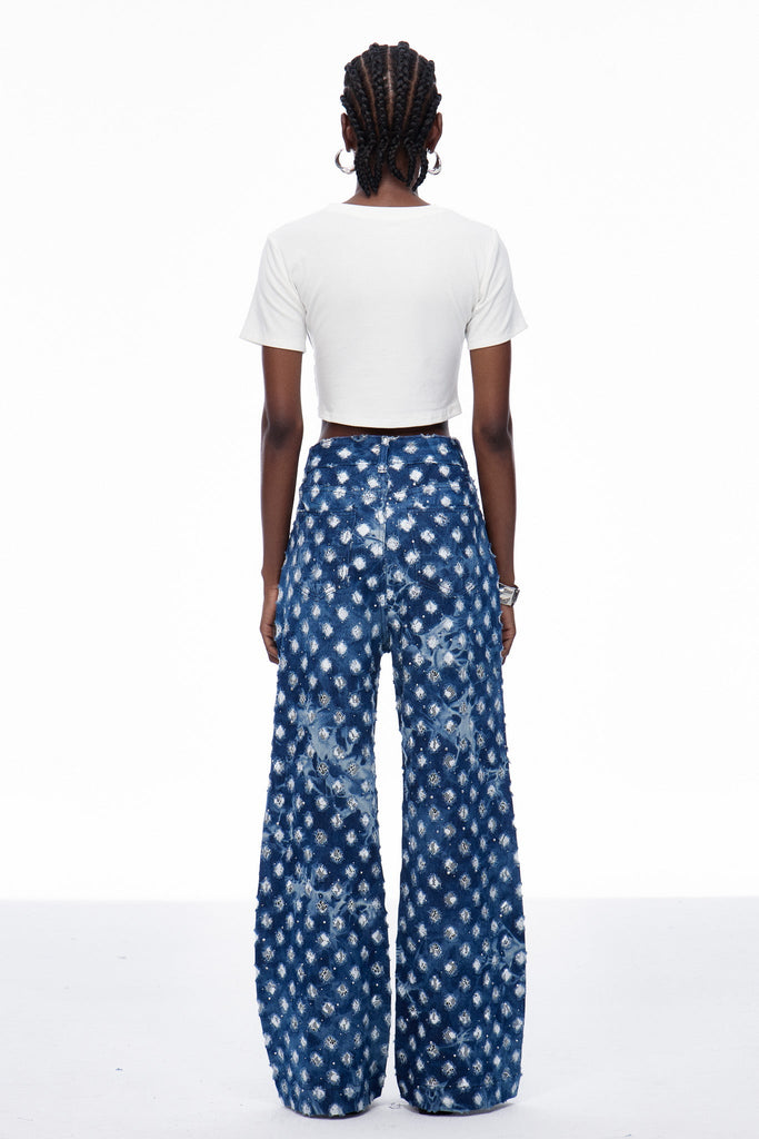 Caoilfhionn Cutout Lace Jeans - Stylish beautiful dress for special occasions | Buy Online