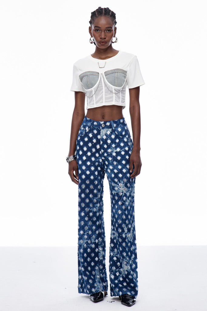 Shop  beautiful dress - Perfect for special occasions | Caoilfhionn Cutout Lace Jeans