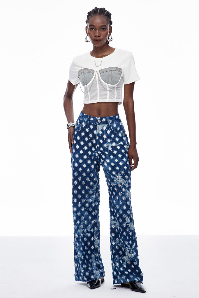 Stylish beautiful dress | Caoilfhionn Cutout Lace Jeans - Ideal for special occasions