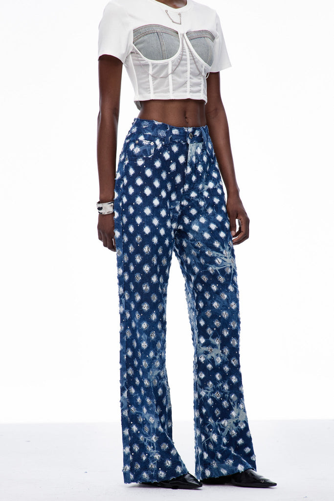 Stylish beautiful dress | Caoilfhionn Cutout Lace Jeans - Ideal for special occasions