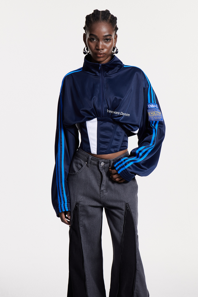 Shop  blue dress - Perfect for special occasions | Capricia Stripe Lace Up Top In Blue