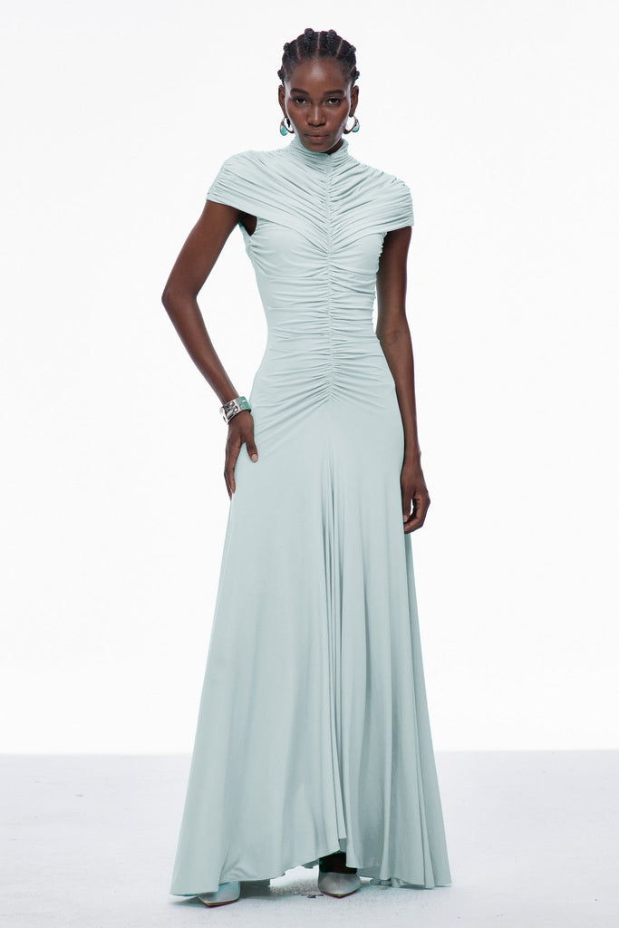 Caradog Ruch Ruffle Maxi Dress - Stylish beautiful dress for special occasions | Buy Online