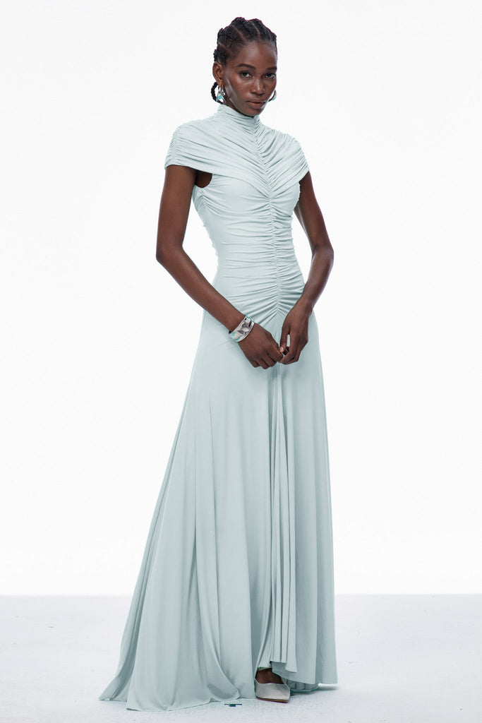 Caradog Ruch Ruffle Maxi Dress - Stylish beautiful dress for special occasions | Buy Online