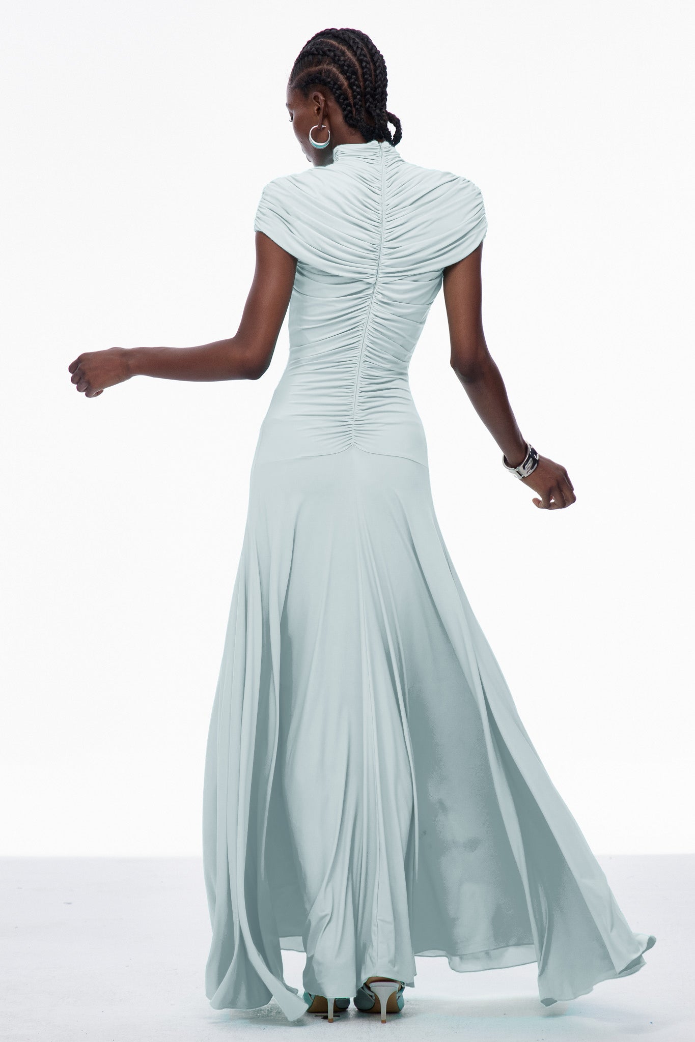 Caradog Ruch Ruffle Maxi Dress