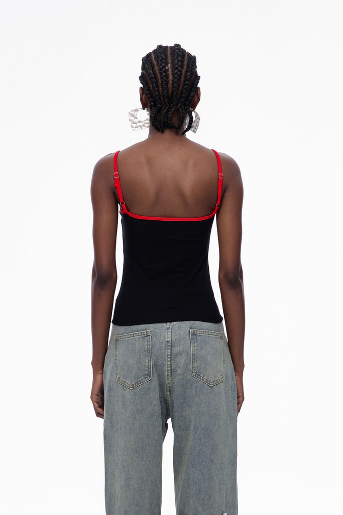 Stylish black dress | Carbry Print Spaghetti Top In Black - Ideal for special occasions