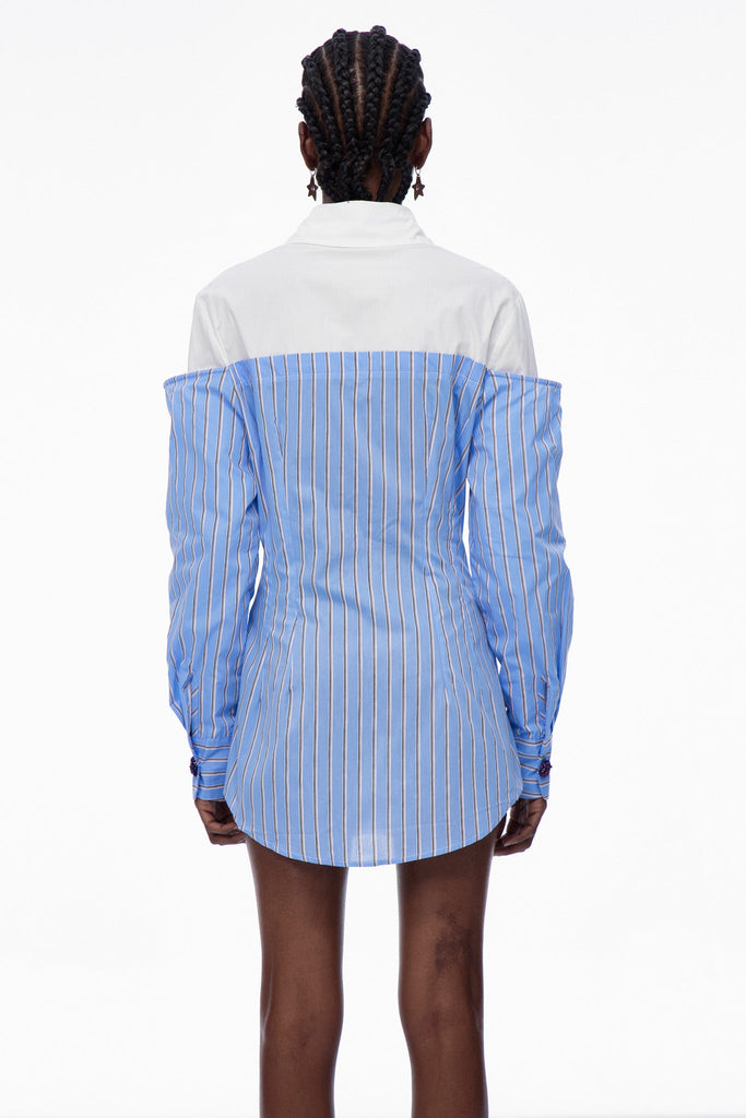 Carel Deconstruct Stripe Shirt - Stylish beautiful dress for special occasions | Buy Online