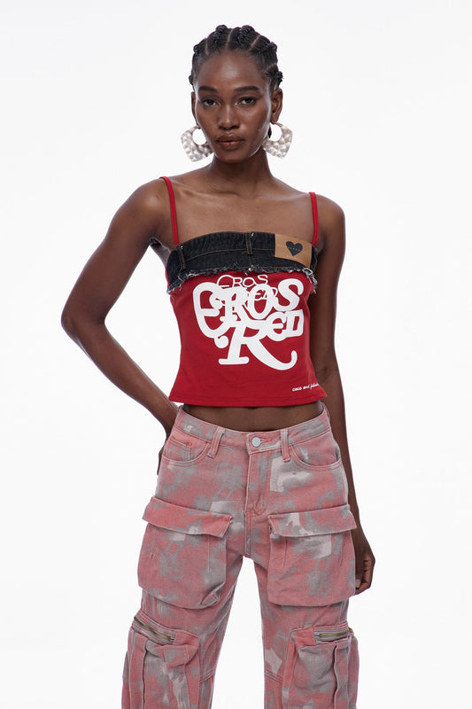 Cari Deconstruct Print Top