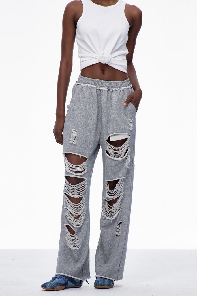 Stylish beautiful dress | Carin Cutout Torn Pants - Ideal for special occasions