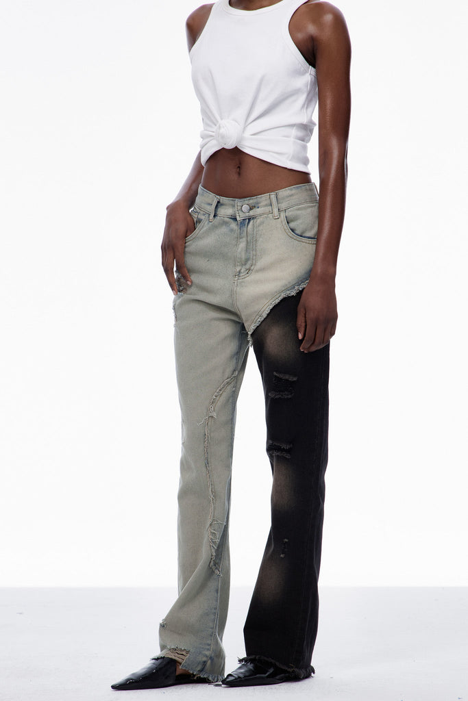 Carina Deconstruct Torn Jeans - Stylish beautiful dress for special occasions | Buy Online