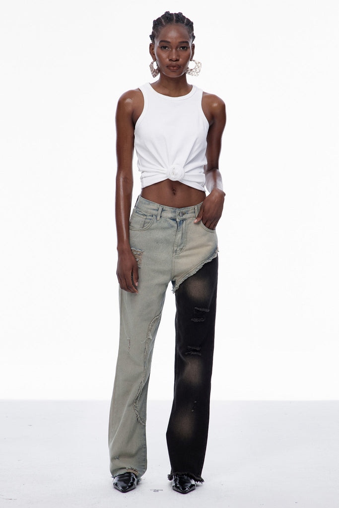 Stylish beautiful dress | Carina Deconstruct Torn Jeans - Ideal for special occasions