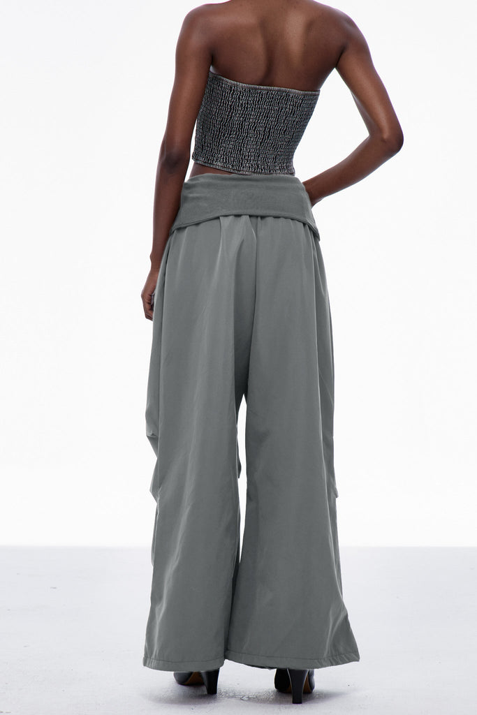 Shop  beautiful dress - Perfect for special occasions | Carissa Lapel Wide Pants In Grey