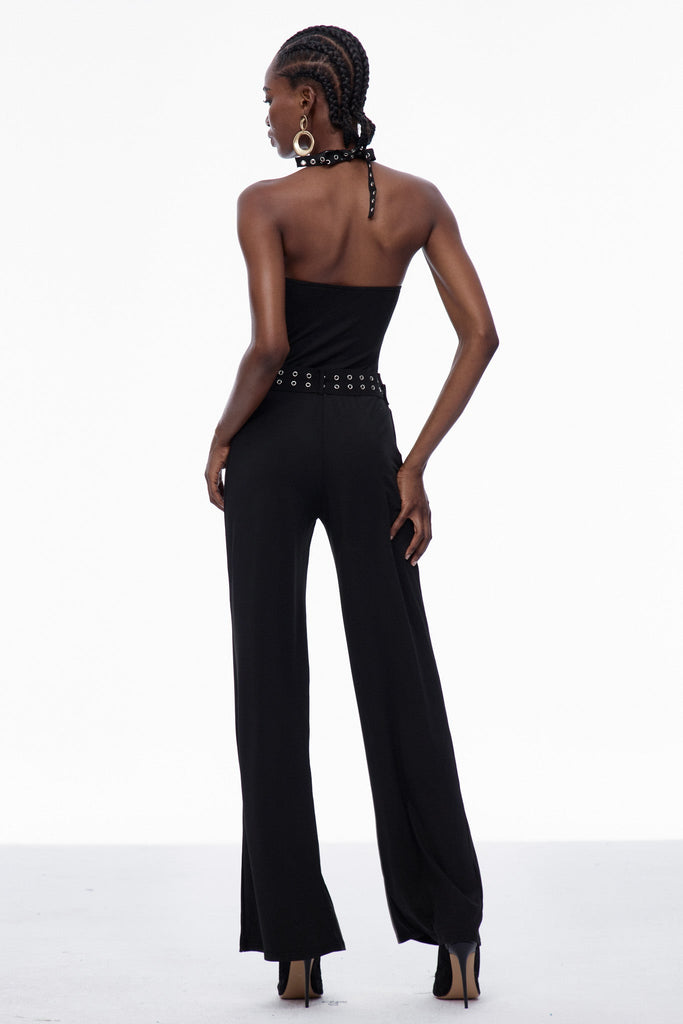 Shop  beautiful dress - Perfect for special occasions | Carlisa Lace Up Cutout Embellished Jumpsuit