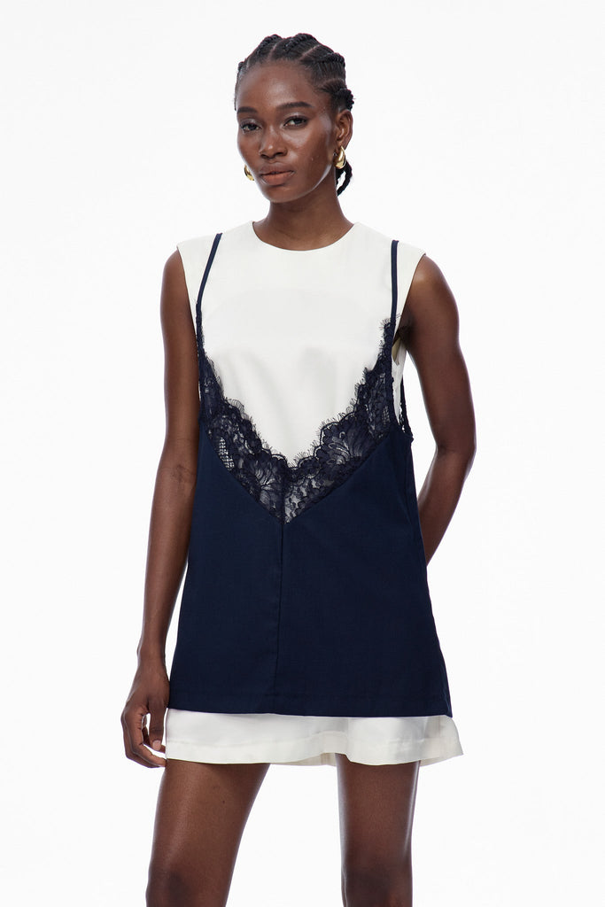 Stylish beautiful dress | Carloman Lace Sleeveless Top - Ideal for special occasions
