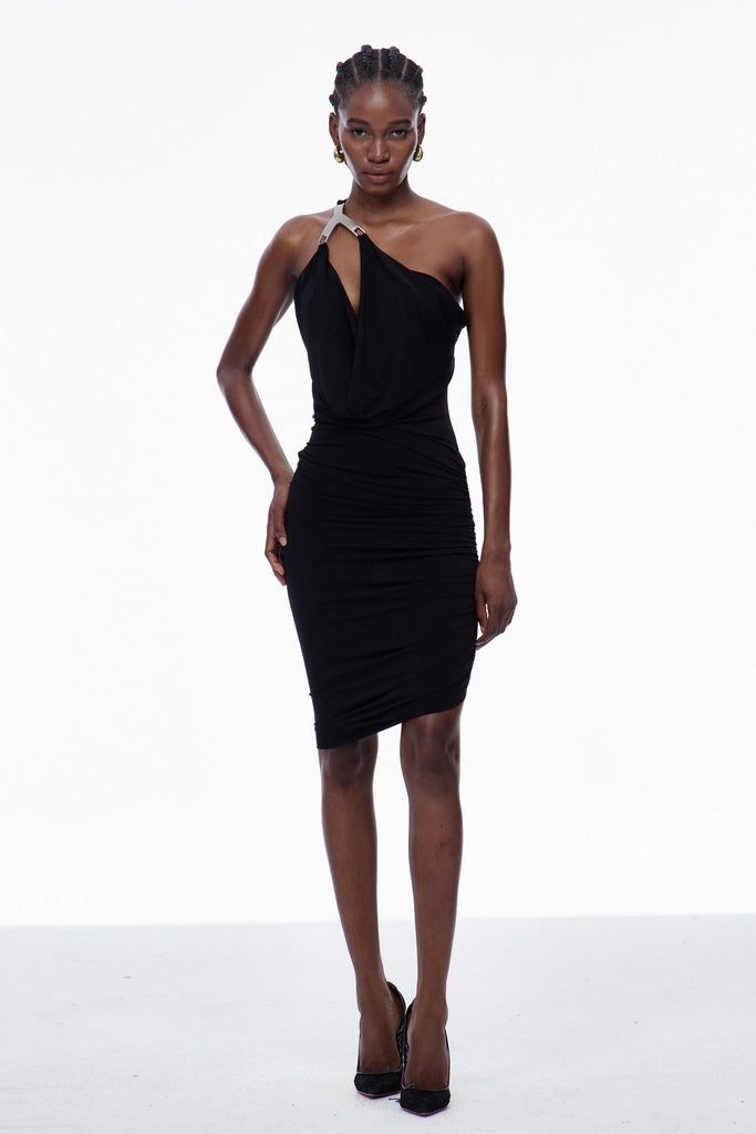 Carlton One Shouder Ruch Mini Dress - Stylish beautiful dress for special occasions | Buy Online