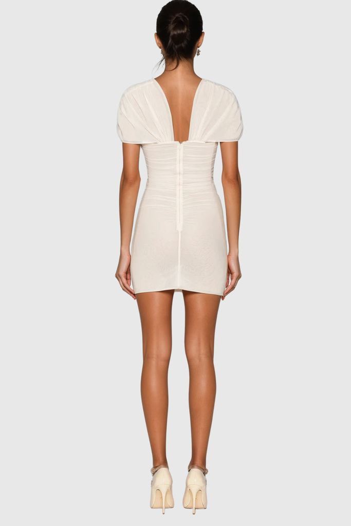 Shop  beautiful dress - Perfect for special occasions | Carmelo Flower Ruch Cutout Mini Dress