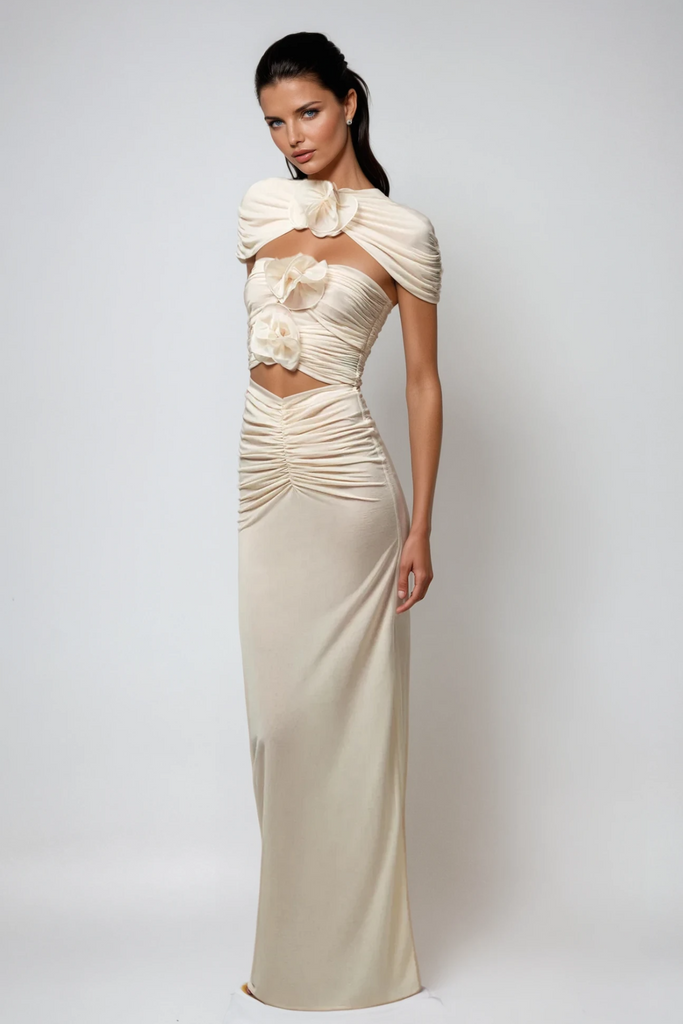Shop  beautiful dress - Perfect for special occasions | Carmelo Flower Ruch Cutout Skirt Set