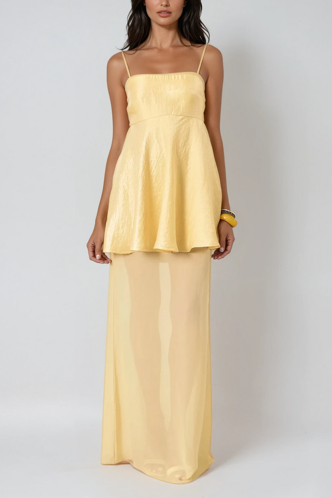 Stylish beautiful dress | Carmi Spaghetti Mesh Maxi Dress - Ideal for special occasions